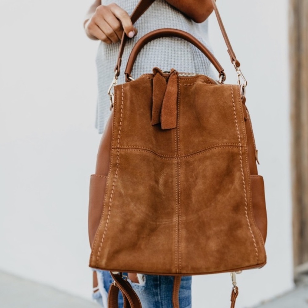 Brette Convertible Backpack (Camel)